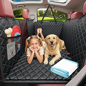 URPOWER Hard Bottom Dog Car Seat Cover for Pets