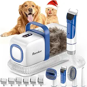 buenkee Dog Grooming Kit with Vacuum, 15000Pa 